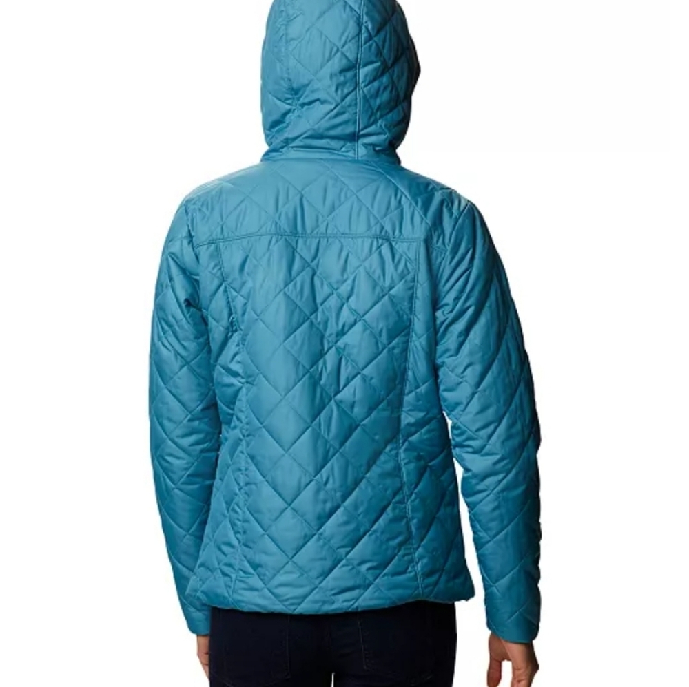 Columbia Cooper Crest Hooded Teal Insulated zip up jacket small - Picture 2 of 2